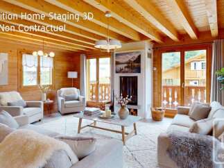 Experience the charm of this beautifully staged living room, featuring a cozy fireplace and ample natural light.