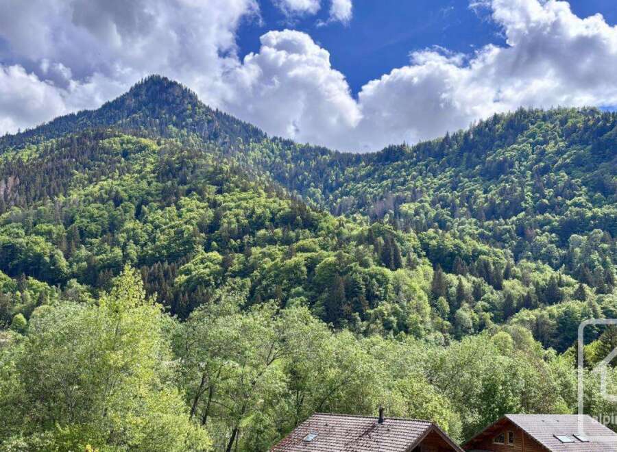 Discover this stunning property nestled amidst lush green mountains and vibrant trees, offering breathtaking natural views.