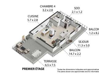 Discover this spacious first-floor apartment featuring a large living area of 11.