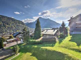 Experience breathtaking mountain views from this charming property, nestled in a picturesque village setting.