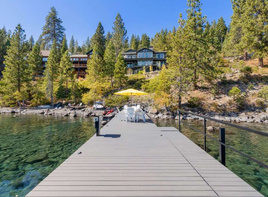 Enjoy the serene lakefront lifestyle with this stunning property featuring a private dock and crystal-clear waters perfect for swimming and water sports.