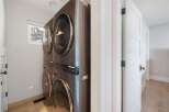 Discover the convenience of a stacked LG washer and dryer set, perfect for maximizing space in your laundry area.