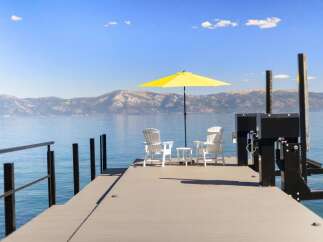 Enjoy breathtaking lake views from this stunning dock, perfect for your waterfront lifestyle.