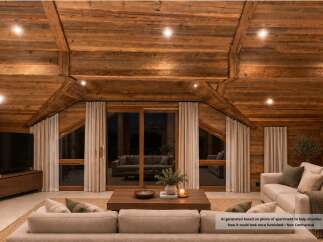 Experience rustic charm and modern comfort in this beautifully furnished living space.