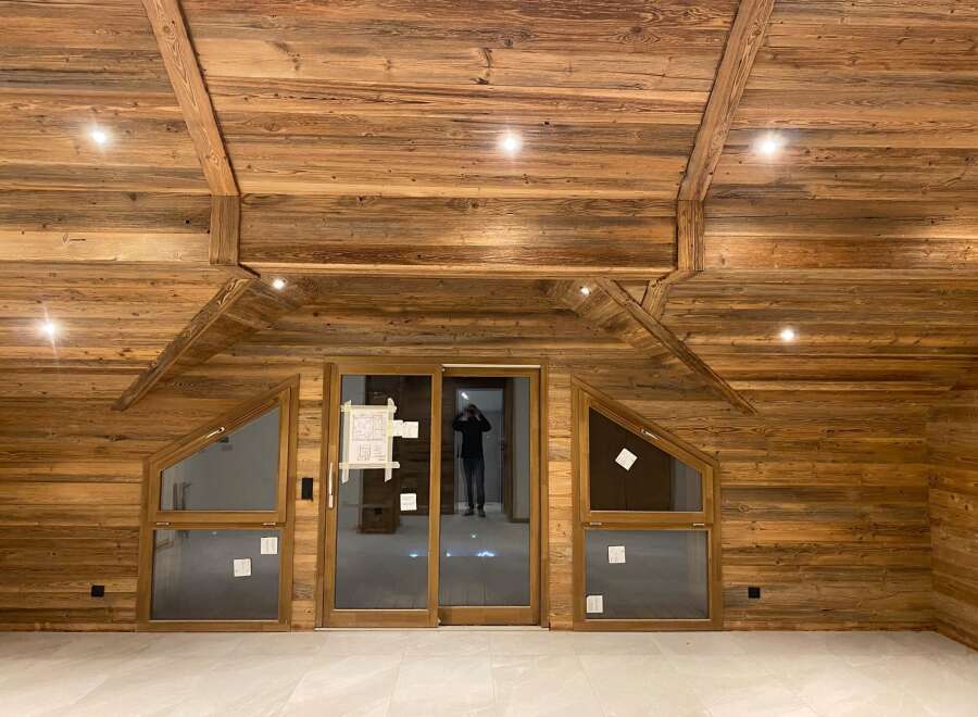 Experience rustic charm and modern comfort in this beautifully appointed wooden interior.