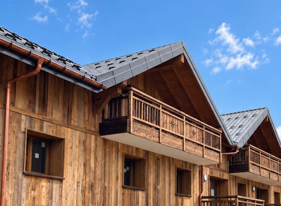 Experience rustic charm and modern comfort in this stunning wooden chalet.