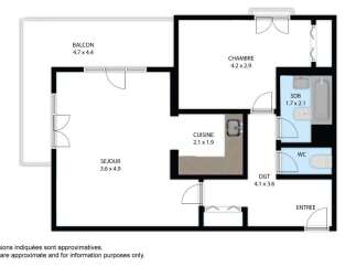 Discover this charming apartment featuring a spacious living room (3.