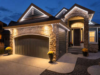 Illuminate your home with elegant exterior lighting, perfect for enhancing curb appeal and welcoming guests.