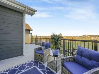 Enjoy breathtaking views from this spacious balcony, perfect for relaxing or entertaining.