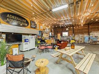 Discover a unique space with a rustic charm, perfect for gatherings or creative projects.