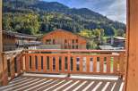 Enjoy breathtaking mountain views from this charming balcony, perfect for morning coffee or evening relaxation.