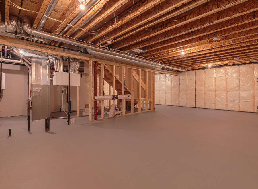 Discover the potential of this unfinished basement, ready for your personal touch.