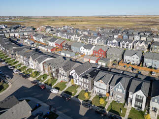 Discover modern living in this vibrant suburban neighborhood, featuring a diverse array of contemporary townhouses and single-family homes.