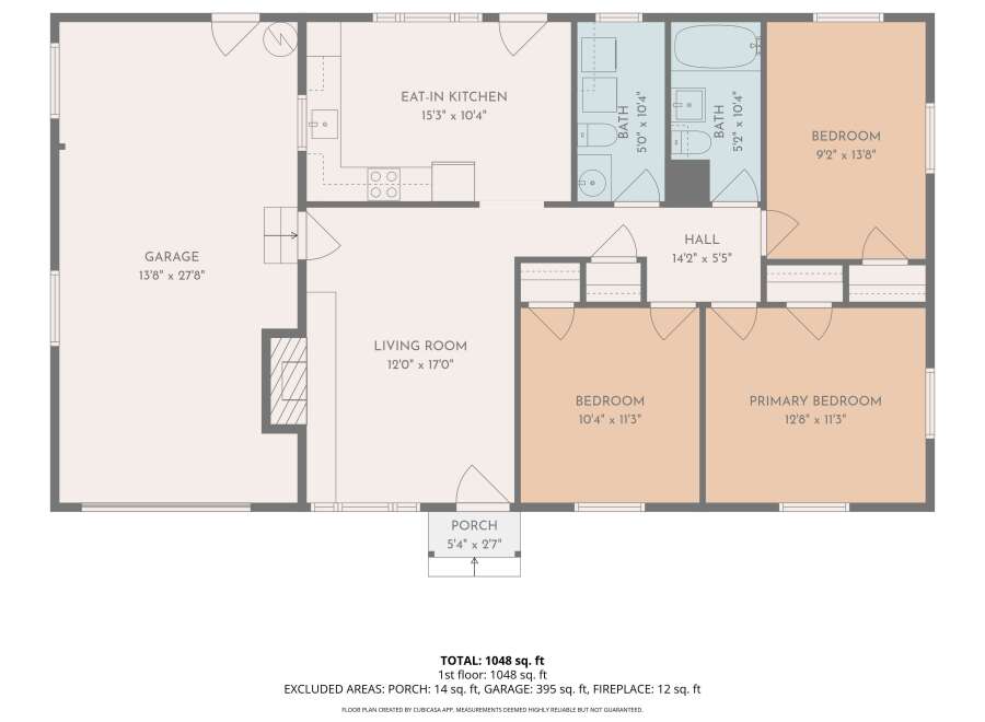 Discover this charming 3-bedroom, 2-bathroom home offering a spacious 1048 sq.