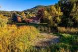 Nestled amidst a vibrant autumn landscape, this charming home offers a serene retreat.