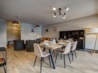 Experience modern living in this beautifully appointed dining and living area.