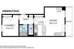 Discover this charming first-floor apartment featuring a spacious living room (SEJOUR) measuring 4.