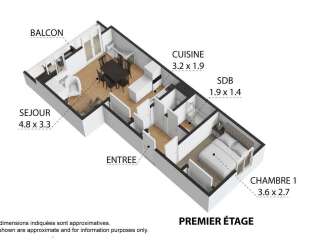 Discover this charming apartment featuring a spacious living room (4.