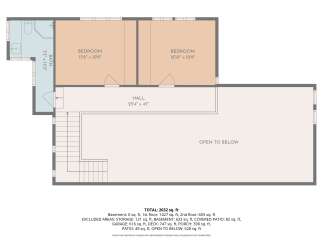 Discover this spacious floor plan featuring two comfortable bedrooms and a well-appointed bathroom.
