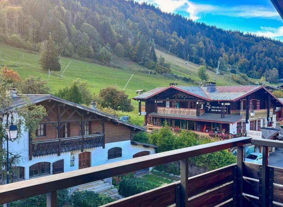 Experience the charm of alpine living in this picturesque mountain village setting.
