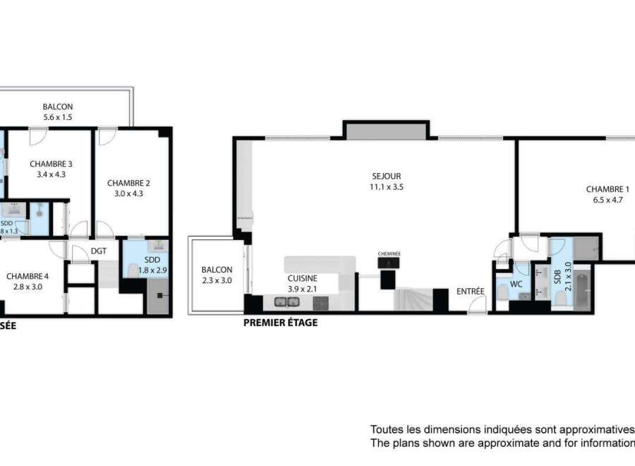 Discover this spacious 4-bedroom, 2-bathroom apartment spread across two levels.