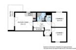Discover this charming 2-bedroom apartment featuring a spacious living area with a kitchen, measuring 3.