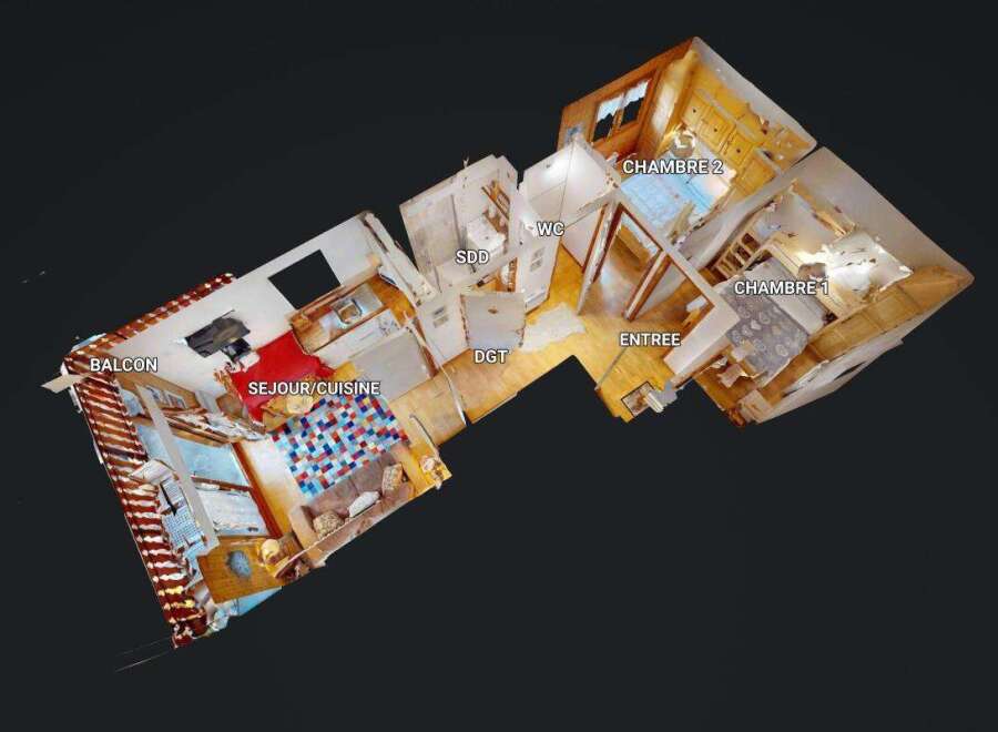 Discover this charming apartment featuring a spacious living area combined with a kitchen, perfect for entertaining.