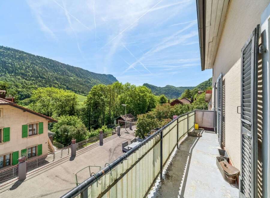 Enjoy breathtaking mountain views from this charming property's balcony.