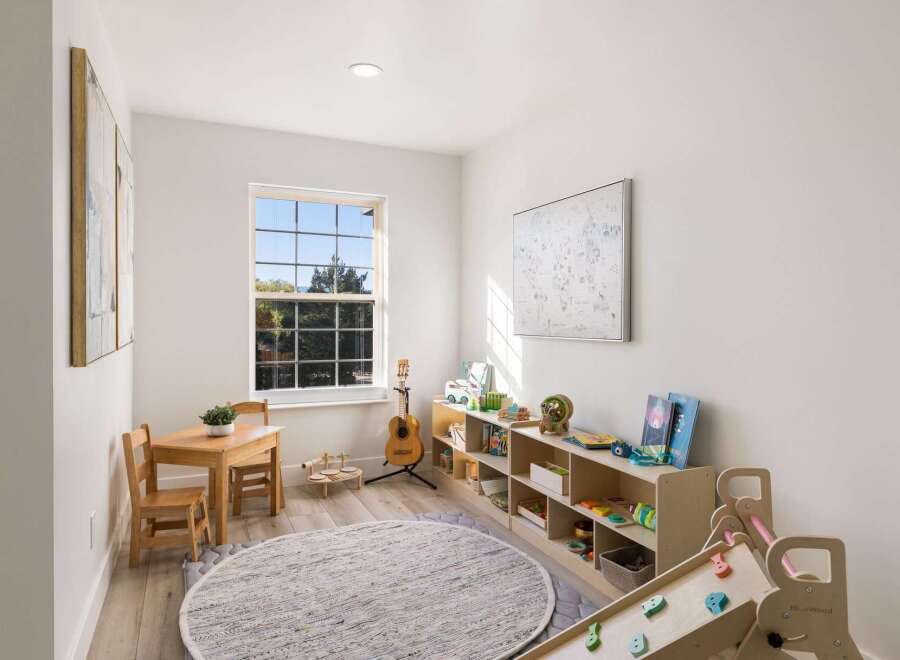 This bright and airy playroom is designed for endless fun and learning.