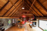 Rustic charm meets modern comfort in this unique loft space.
