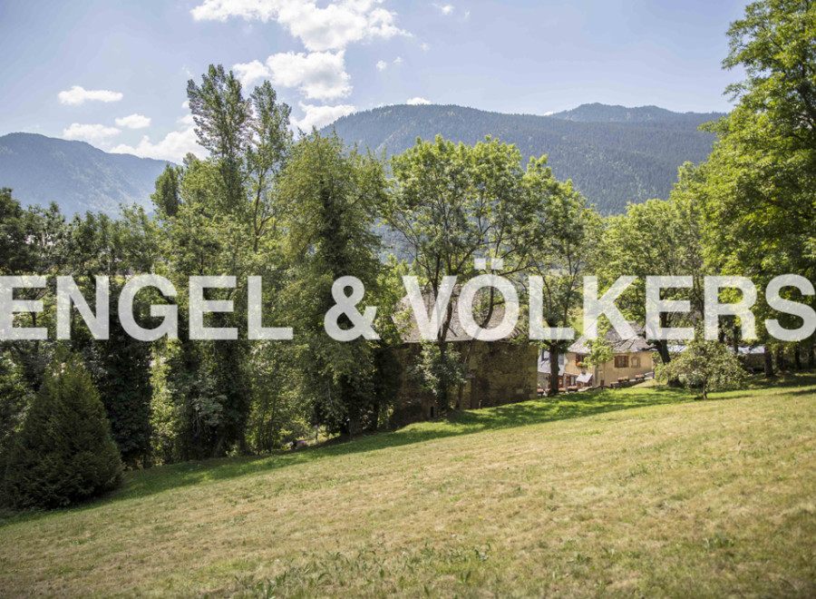 Mountain view property with large green space.