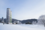 Discover a winter wonderland with stunning architecture.