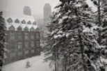 Experience the serene beauty of a winter wonderland at this stunning property.