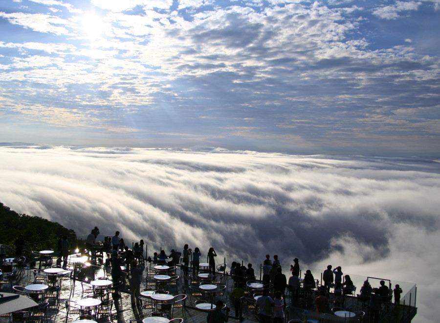 Enjoy breathtaking views from this unique property, perched high above a sea of clouds.