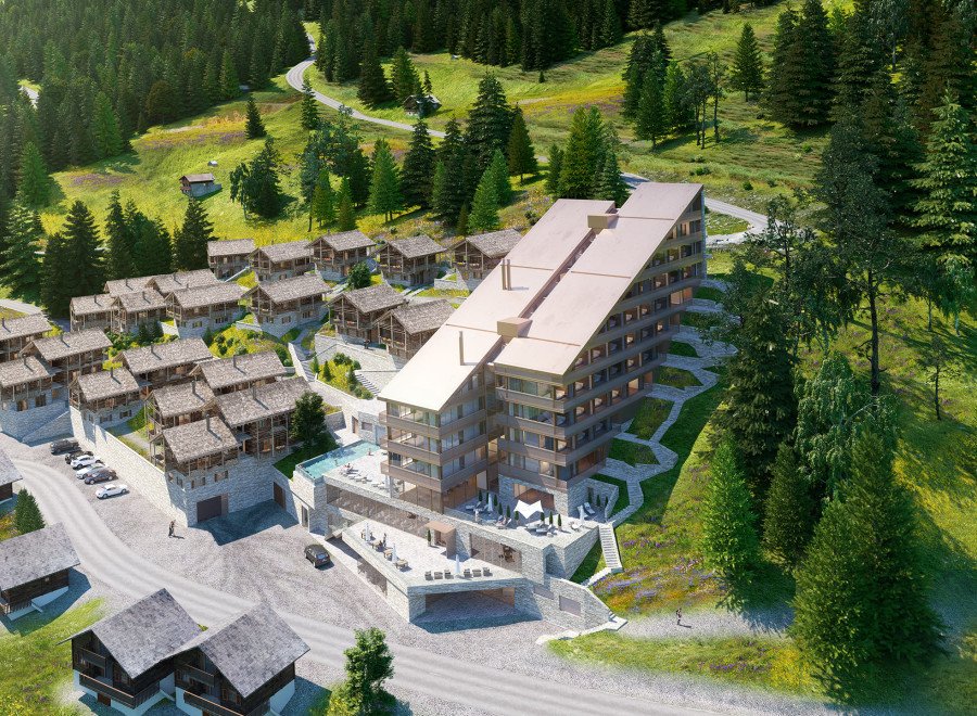 Discover a luxurious mountain retreat nestled in a picturesque landscape.