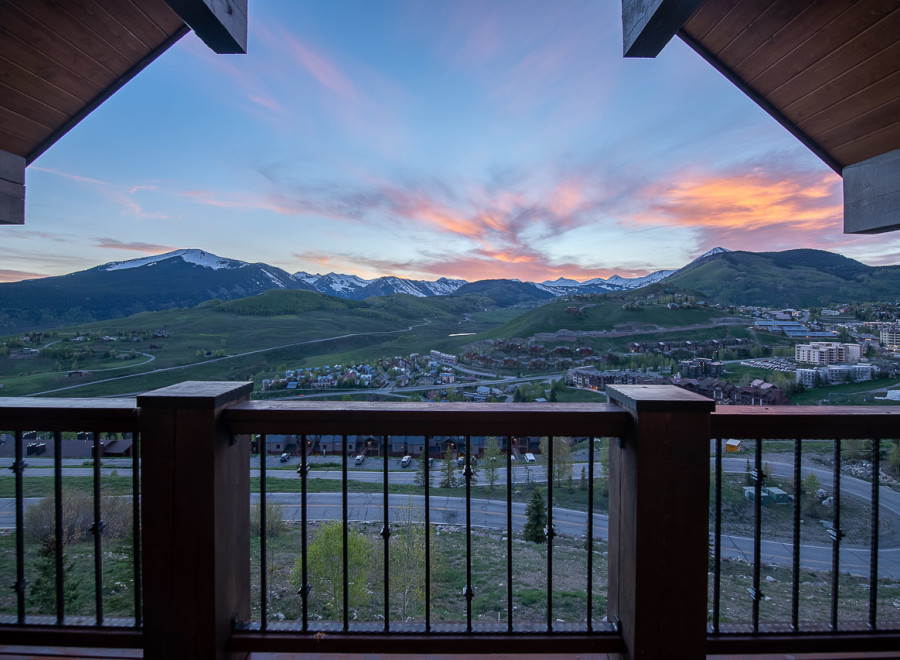 Luxury mountain retreat with breathtaking sunset views.