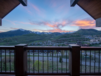 Luxury mountain retreat with breathtaking sunset views.