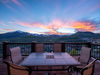 Wake up to breathtaking sunrise views over the majestic mountain range from your private deck.
