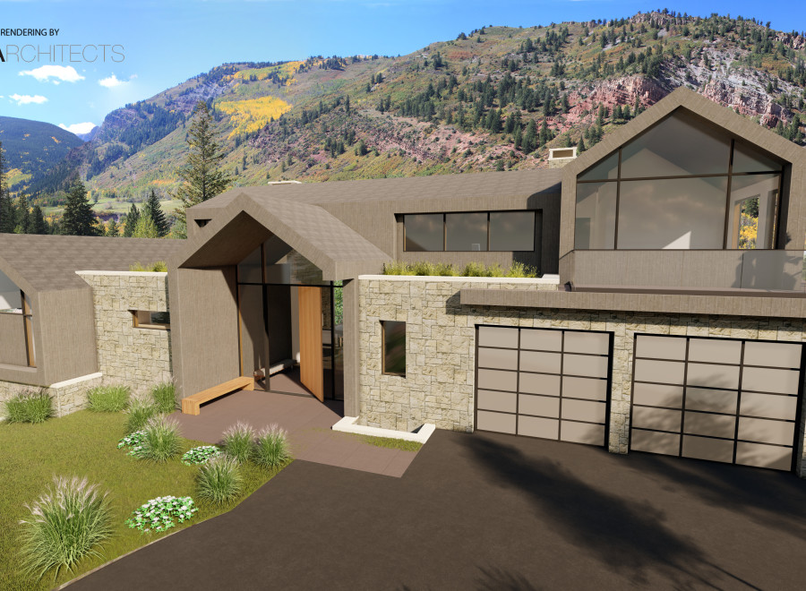 Discover your dream home nestled in the mountains, showcasing modern architecture and stunning natural surroundings.