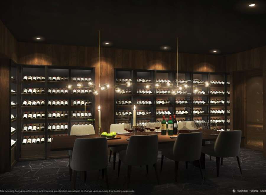 Step into luxury with this stunning wine cellar.