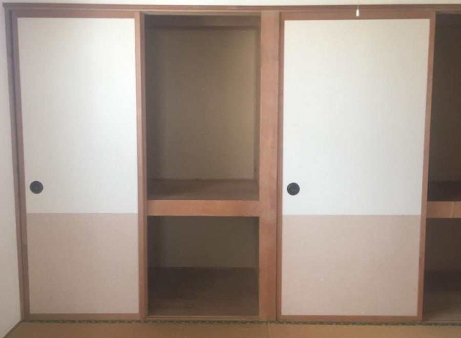 This property features built-in closets with sliding doors, offering ample storage space.