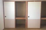 This property features built-in closets with sliding doors, offering ample storage space.