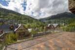 Mountain view luxury home with a spacious patio.