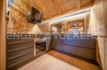 This stunning kitchen boasts a unique blend of rustic charm and modern elegance.