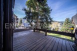 Mountain view wooden deck.