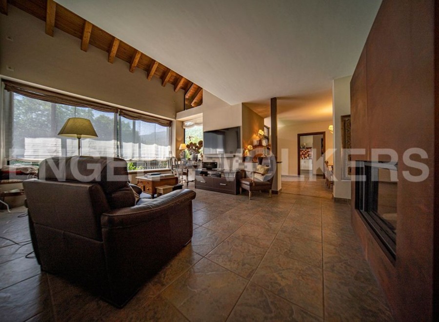 This stunning property boasts a spacious open-plan living area with high ceilings and large windows offering abundant natural light.