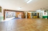 Spacious garage with ample room for multiple vehicles and storage.