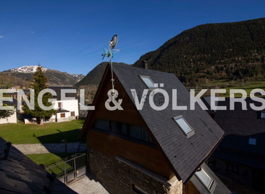 Mountain view chalet with a modern design.