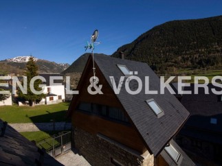 Mountain view chalet with a modern design.