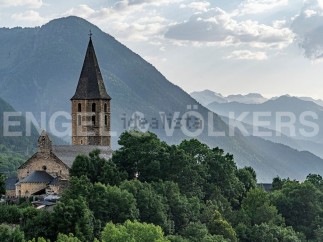 Nestled in the Pyrenees Mountains, this charming church offers breathtaking views.